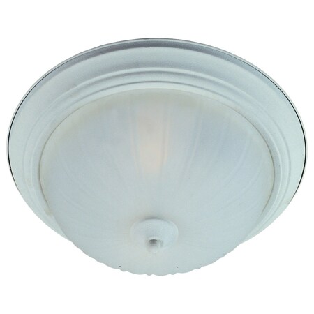 Maxim Three Light Textured White Frosted Glass Bowl Flush Mount 5832FTTW